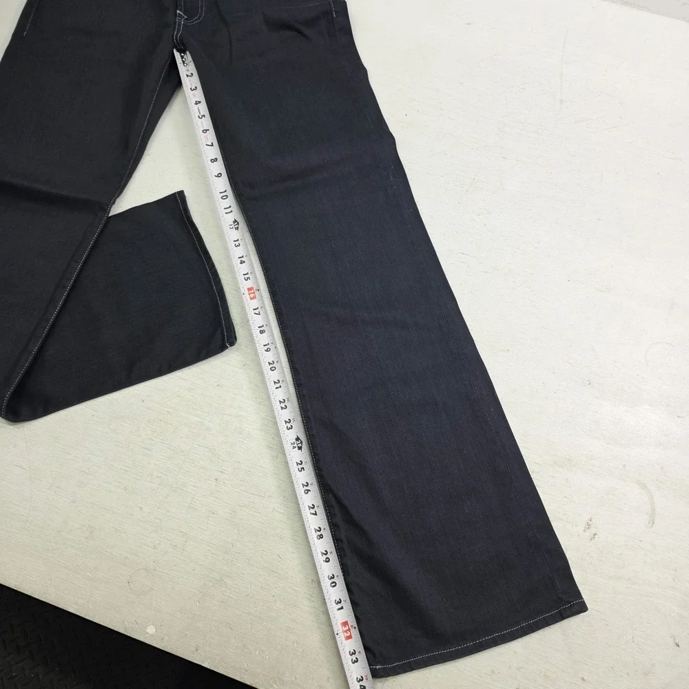 7 For All Mankind Bootcut Denim Jeans Men's Size 33 Blue Portland Dark Wash NWT